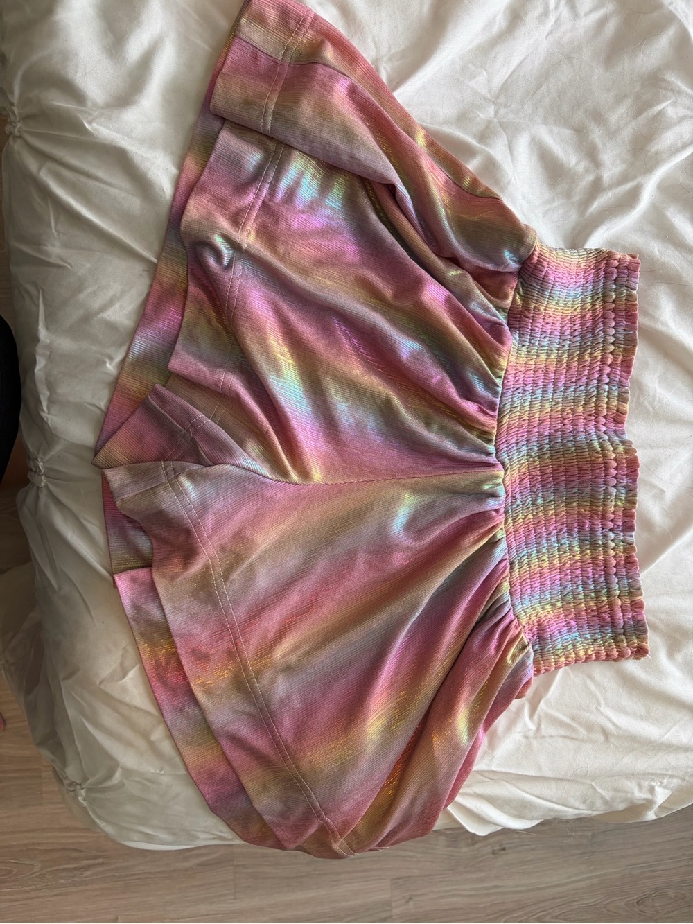 The Impeccable Pig High Waist Pastel Pink Rainbow Shorts